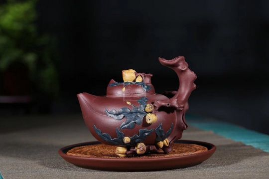 《多子多?！芬伺d紫砂壺高級工藝美術師純手工底槽青中壺茶具泡茶壺創新壺